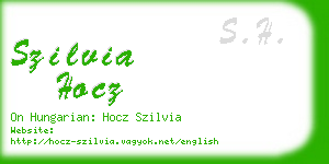 szilvia hocz business card